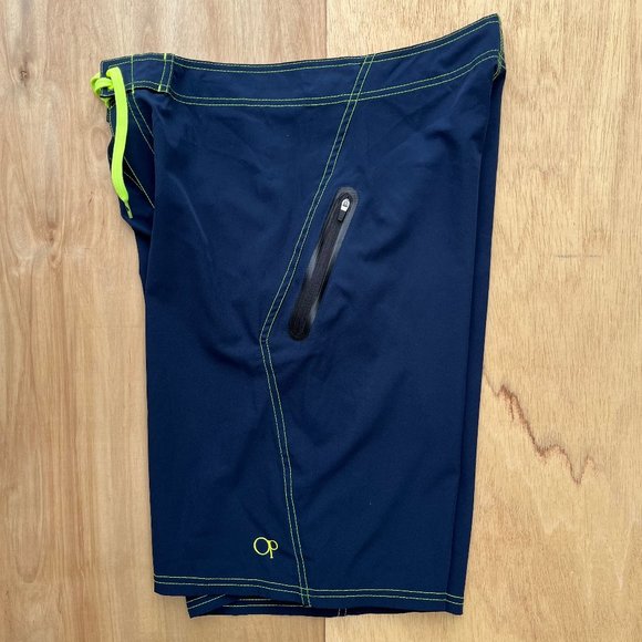 OP OPFLEX 4 WAY STRETCH Men’s Dark Navy Blue Polyester Blend Board Shorts sz 30 - Picture 3 of 8